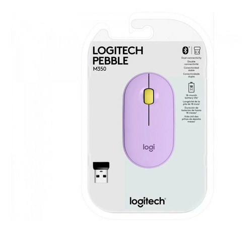 Mouse Logitech Pebble M350 Wireless/bluetooth Lavender