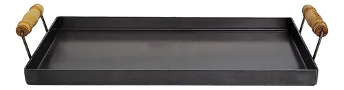 Plancha Bifera Broksol Cocina 2 Hornallas Asas Madera 26x51