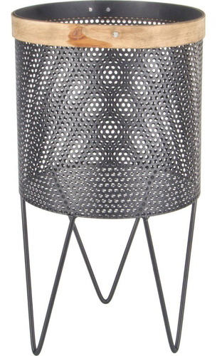 Portamacetero 32 Cm Color Negro Borde Dorado Afj