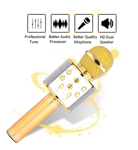 N Profesional Bt Micrófono Inalámbrico Karaoke Bocina Ktv