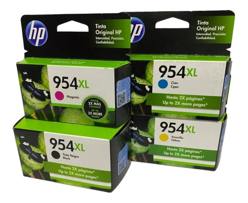 Combo 4 Tinta Hp 954xl Cmyk Original 8210/8216/7740/8710