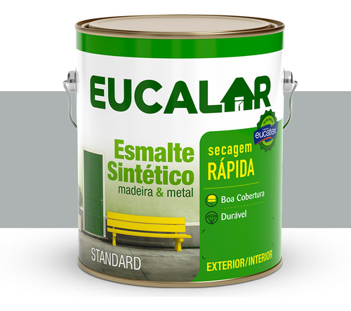Tinta Esmalte Sintético Eucalar Platina 3,6l Eucatex