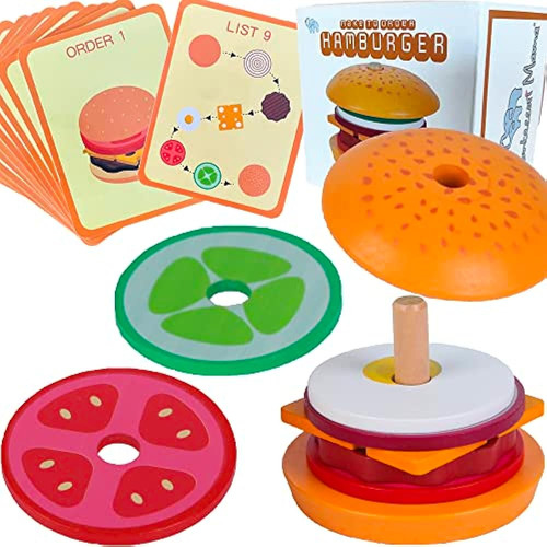 Montessori Mama Apilando Hamburguesas De Juguete, Crear Un A