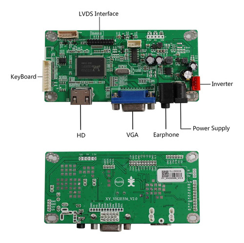 Placa Controladora Lcd Vsdisplay Hd-mi Vga Edp 2k 27