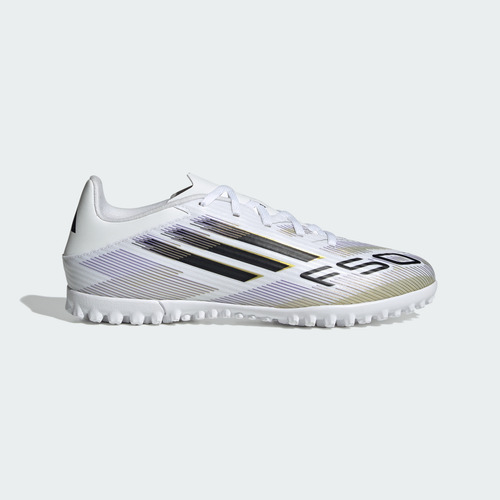Botines Adidas Fútbol F50 Club Pasto Unisex Blanco Jr4387