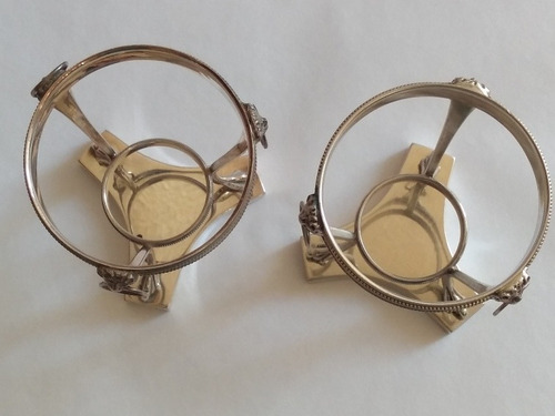 Imagen 6 de 9 de Base Plata Tiffany & Co Dos Niveles Con Mascarones Leones