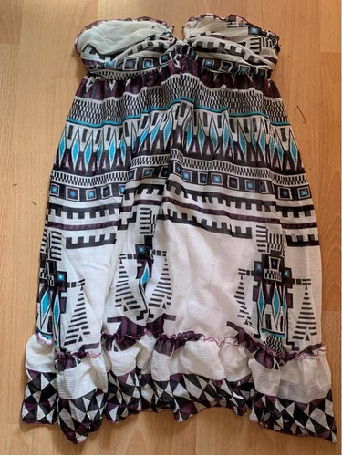 Precioso Vestido Zara Tribal Strapple S Original!!