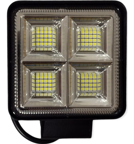 Faro Led Cuadrado Blanco 28mm 64 Led 60w