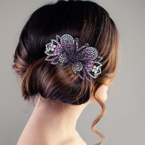 Pinzas Para El Pelo Brillantes Con Forma De Bola En Forma De