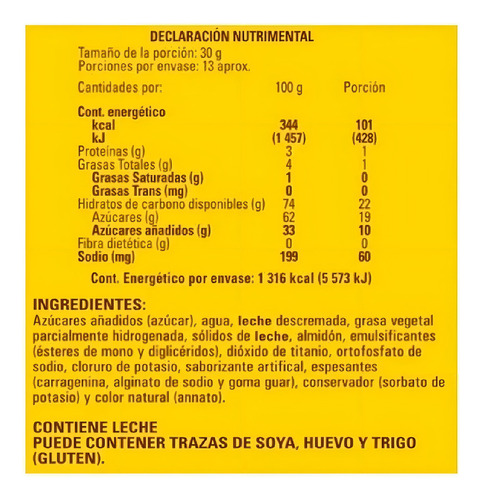 Caja Leche Condensada Pronto De 380 Grs Con 24 Piezas