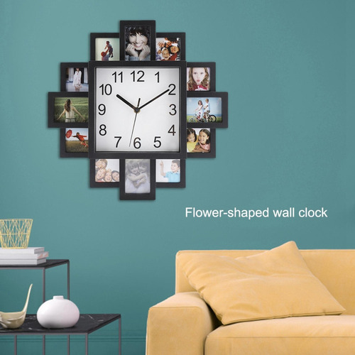 Reloj De Pared 2 En 1 + Marco De Fotos Decoración De Sala De