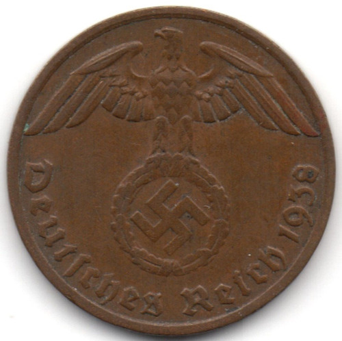 Alemania 1 Reichspfennig 1938 A Tercer Reich 