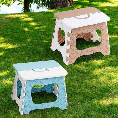 Banqueta Dobrável Infantil Portátil Leve 20cm Cor Sortida