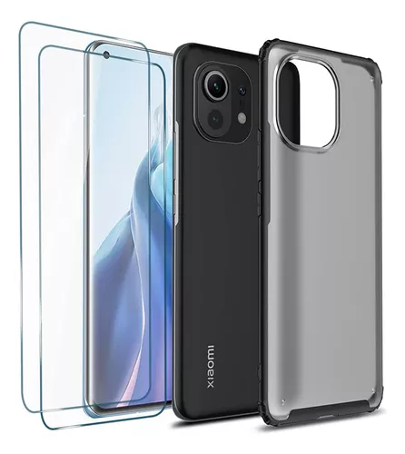 ESTH® Funda para Xiaomi Mi 11 Lite  Mi 11 Lite 5G/11 Lite 5G NE Funda  protectora de silicona y aleación de aluminio, Heavy Duty Ultra Slim a  prueba de golpes Funda