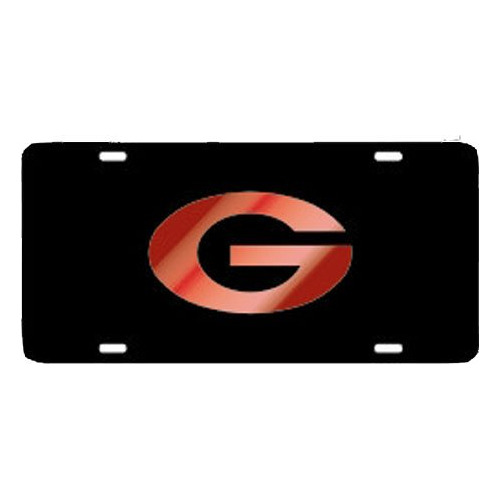Placa De Matrícula Negra De Georgia Bulldogs Letra G O...