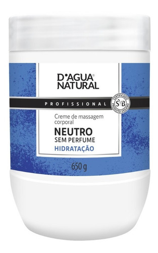 Creme De Massagem Neutro Hidratante Dagua Natural