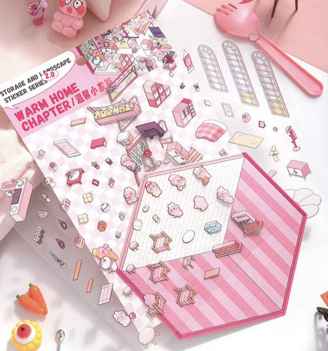 Stickers Coreanos Escena Miniatura 3d Simno Gen 2.0