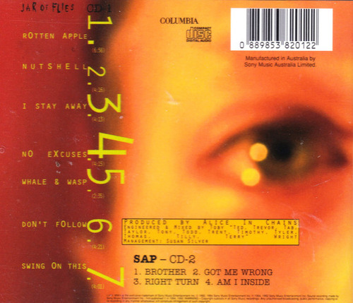 Cd Alice In Chains - Jar Of Flies / Sap - Duplo Importado Remasterizado (Usado)