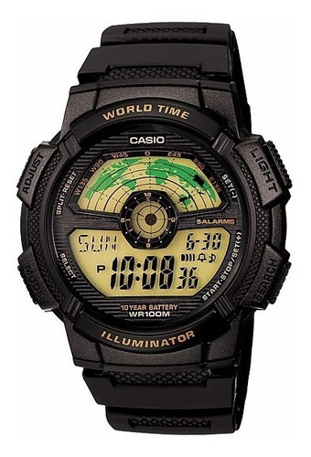 Reloj Casio Ae-1100wh Crono Al Sumerg.hora Mundial Oficial