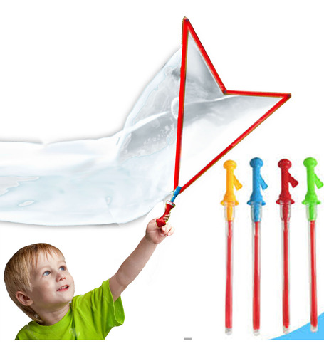Bolha De Sabão Gigante Magic Bastão Kit Com 04 Unidades