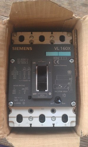 Imagen 2 de 2 de Braker Siemens Vl 160x 80amperios