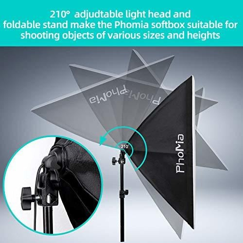 Imagen 5 de 6 de Phomia Softbox Kit Iluminacion Estudio Fotografia Luz