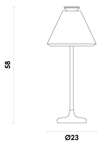 Abajur Piccolo Branco Bella Led 40w Mv003w Metal 58cm Cor da cúpula Branca Cor da estrutura Dourada 127/220V