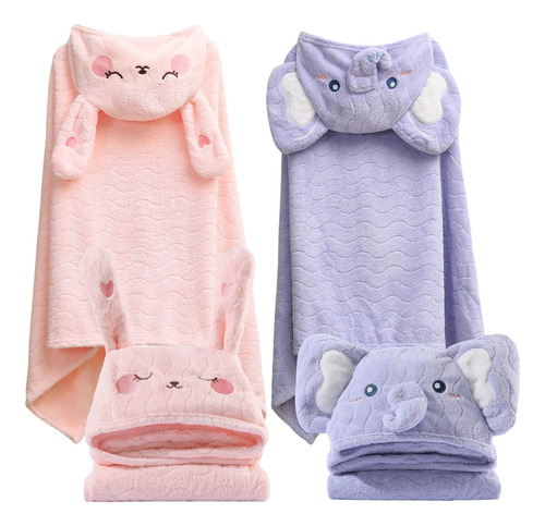 Toallas Para Niños Pequeños Foinemyed, Paquete De 2 Con Capu