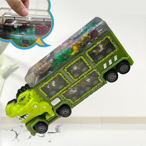 Camión Transportador De Dinosaurios Con Luces Y Sonido,
