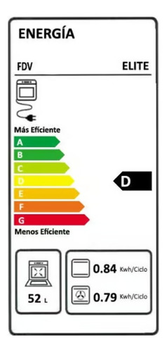 Horno Eléctrico Fdv Elite - 52 Litros Acero