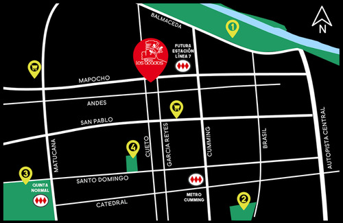 Compra Sin Comisión! 305 Amplio Dpto 38/40m2 Mapocho 1d 1b