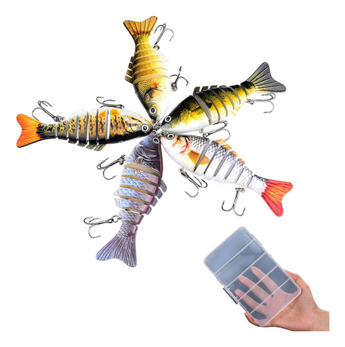 5 Piezas De Pescado Señuelos De Pesca Regalos De Agua Dulce