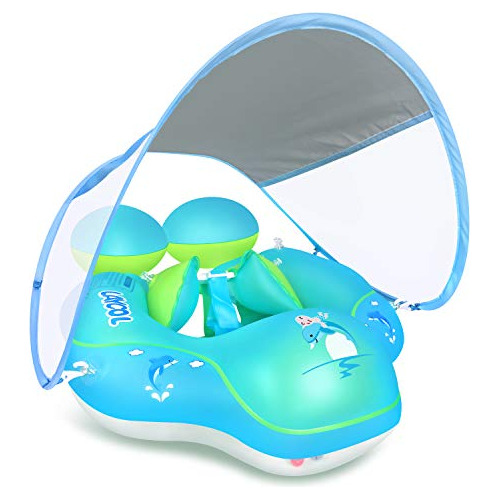 Laycol Flotador Para Piscina Para Bebés Con Toldo De Protecc