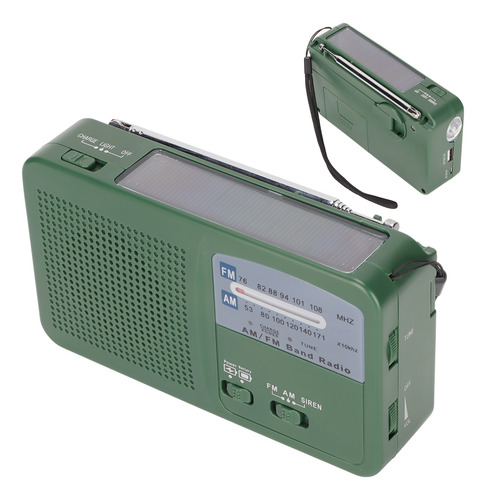 Linterna De Manivela Solar Radio 1led Linterna De Radio De