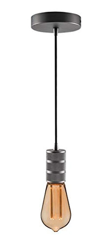 Mini Lámpara Colgante De Estilo Industrial De Color Negro