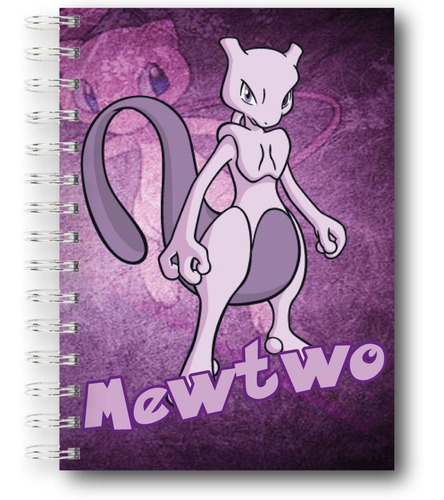 Cuaderno De Anime Pokemon +separador A Tono - Mewtwo