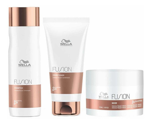 Wella Fusion Recuperación Shampoo, Acondicionador Máscara