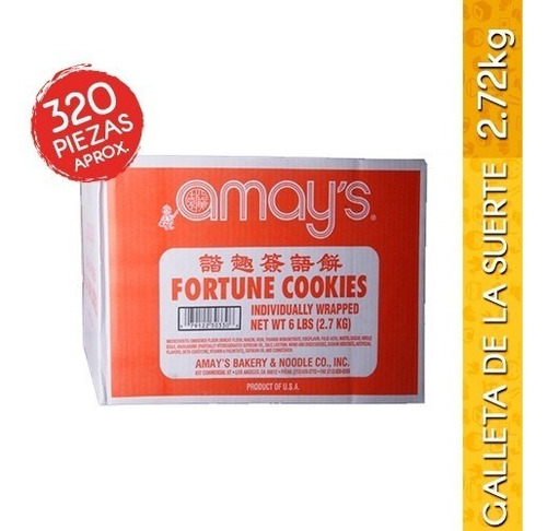 Caja De Galleta De La Suerte 2.72kg (320 Piezas Aprox.)