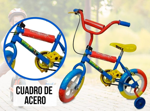 Bicicleta Forest Rodado 12 Nene Nena Ruedas Goma Accesorios