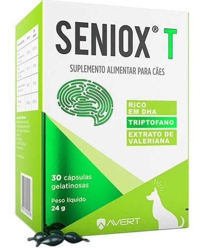 Seniox T Suplemento Alimentar Para Cães 30 Cápsulas