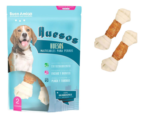 Snack Hueso Masticable Para Perro Envuelto En Pollo 2 Und