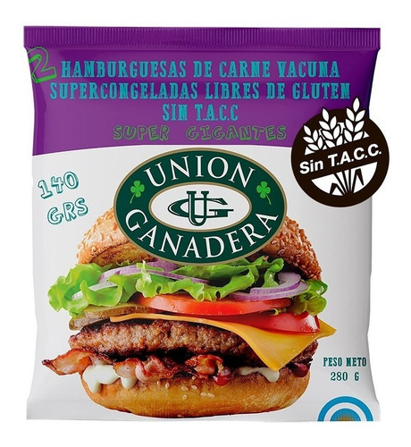 20 Hamburguesas Union Ganadera 140g + Fargo + Aderezo