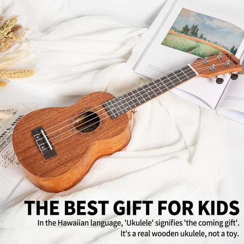 Ukelele Aodsk Soprano De 21 Pulgadas Para Principiantes Con