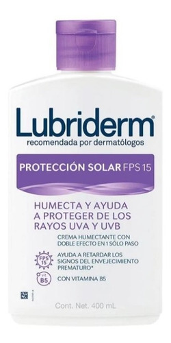 Crema Corporal Lubriderm Protección Solar Fps 15 400ml