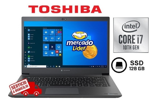 Imagen 1 de 4 de Laptop Portatil Toshiba Core I7-10ma Ssd 128gb/ram 8gb /14