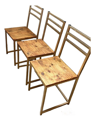 Sillas Comedor Estilo Industrial De Hierro Negro Muebles