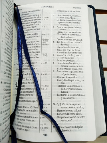 Imagen 9 de 10 de Biblia Rvr1909 (antigua) Letra Grande Imit. Piel Azul Marino