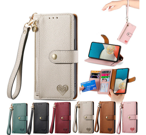 Funda Piel Tipo Cartera Para Motorola G62 60 53 54