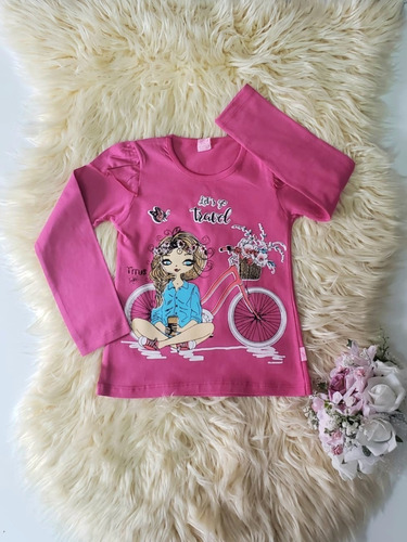 Remeras Manga Larga De Nena - Bicicleta