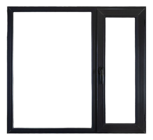 Ventana Nexo Confort Patagónica Pvc 150x110 Simil Madera Negro